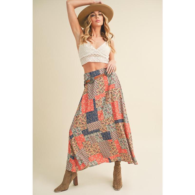 Aemi + Co Printed Maxi Skirt