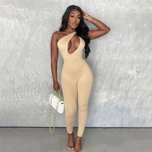 Alpha C Apparel Fashion High Waist Tight Sleeveless Casual Sports Jumpsuit Overalls FreeDropship