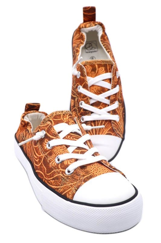 Star-23 Miami Shoe Wholesale Tooled Leather Canvas / 6