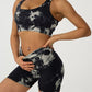 Crisscross Printed Tank and Shorts Active Set Active Wear Trendsi Black / S