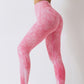 High Waist Tie-Dye Long Sports Pants Active Wear Trendsi Blush Pink / S