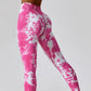 High Waist Tie-Dye Long Sports Pants Active Wear Trendsi Fuchsia Pink / S