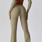 Slim Fit High Waist Long Sports Pants Active Wear Trendsi Khaki / S