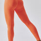 Slim Fit Wide Waistband Long Sports Leggings Active Wear Trendsi Orange / S