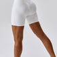 Wide Waistband Slim Fit Sports Shorts Active Wear Trendsi White / S