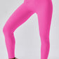 Wide Waistband Slim Fit Back Pocket Sports Leggings Activewear Trendsi Fuchsia Pink / S