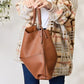 SHOMICO Vegan Leather Handbag with Pouch Alpha C Bag Trendsi