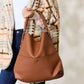 SHOMICO Vegan Leather Handbag with Pouch Alpha C Bag Trendsi TAN / One Size