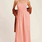 Smocked Square Neck Wide Leg Jumpsuit with Pockets Jumpsuits & Rompers Trendsi Peach / S