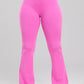 Ruched High Waist Bootcut Active Pants Leggings Trendsi Fuchsia Pink / S