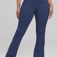 Ruched High Waist Bootcut Active Pants Leggings Trendsi Navy / S