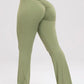 Ruched High Waist Bootcut Active Pants Leggings Trendsi