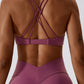 Yoga V-Neck Twisted Sleeveless Sports Bra Sports Bra Trendsi