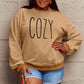 Simply Love Full Size COZY Graphic Sweatshirt Trendsi Tan / S