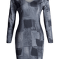 Alpha C Apparel Camouflage V Neck Long sleeves Mini Dress Casual dress Wahool