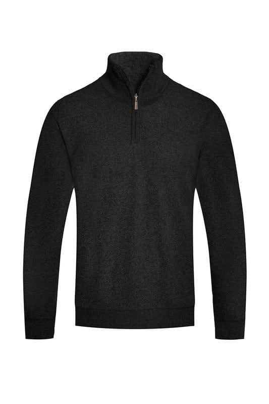 Weiv Mens Knit Quarter Zip Sweater WEIV BLACK / S