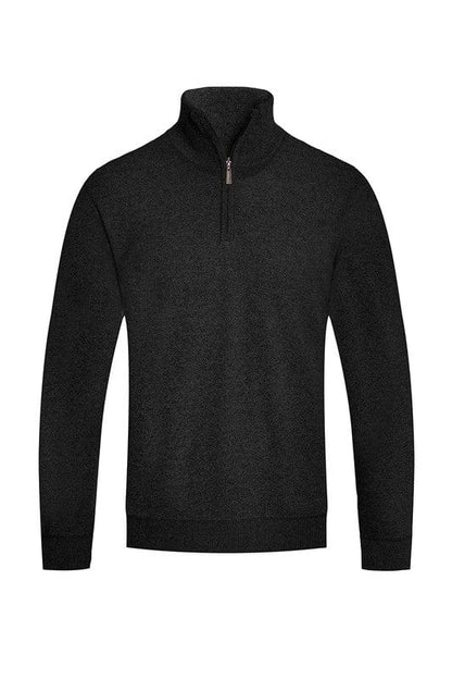 Weiv Mens Knit Quarter Zip Sweater WEIV BLACK / S