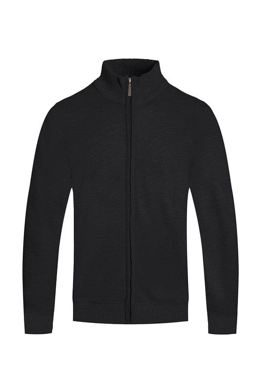 Weiv Mens Solid Full Zip Sweater WEIV BLACK / S