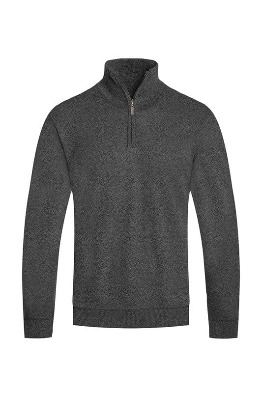 Weiv Mens Knit Quarter Zip Sweater WEIV CHARCOAL / S