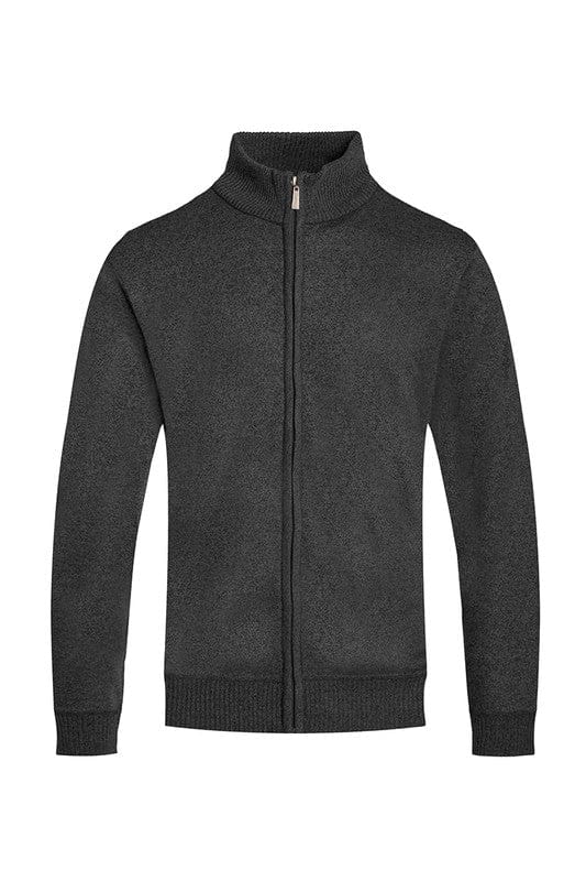 Weiv Mens Solid Full Zip Sweater WEIV CHARCOAL / S