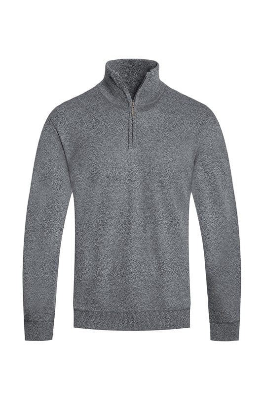 Weiv Mens Knit Quarter Zip Sweater WEIV HGREY / S