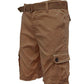 Weiv Mens Belted Cargo Shorts with Belt WEIV Mocha / 2XL