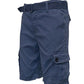 Weiv Mens Belted Cargo Shorts with Belt WEIV NAVY / 2XL