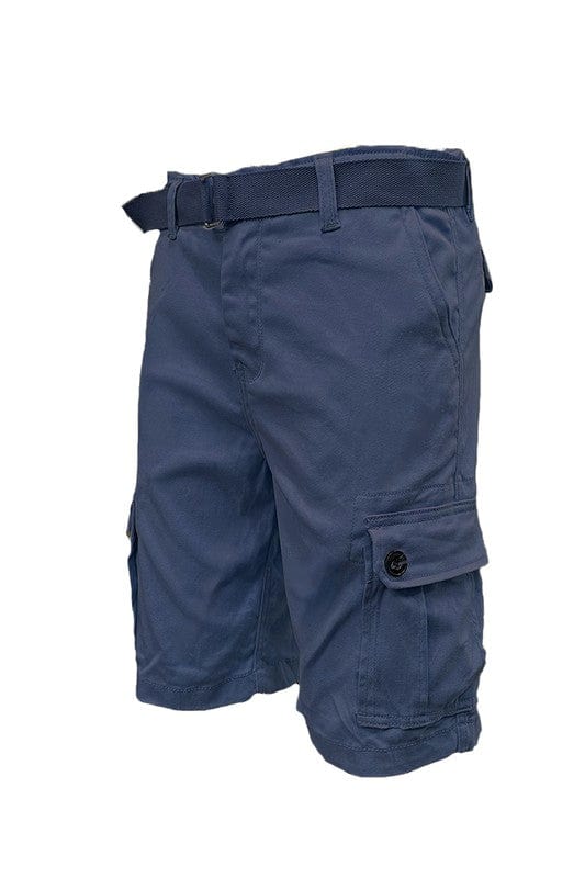 Weiv Mens Belted Cargo Shorts with Belt WEIV NAVY / 2XL