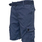 Weiv Mens Belted Cargo Shorts with Belt WEIV NAVY / 30