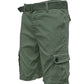 Weiv Mens Belted Cargo Shorts with Belt WEIV OLIVE / 2XL