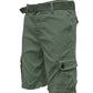 Weiv Mens Belted Cargo Shorts with Belt WEIV OLIVE / 30