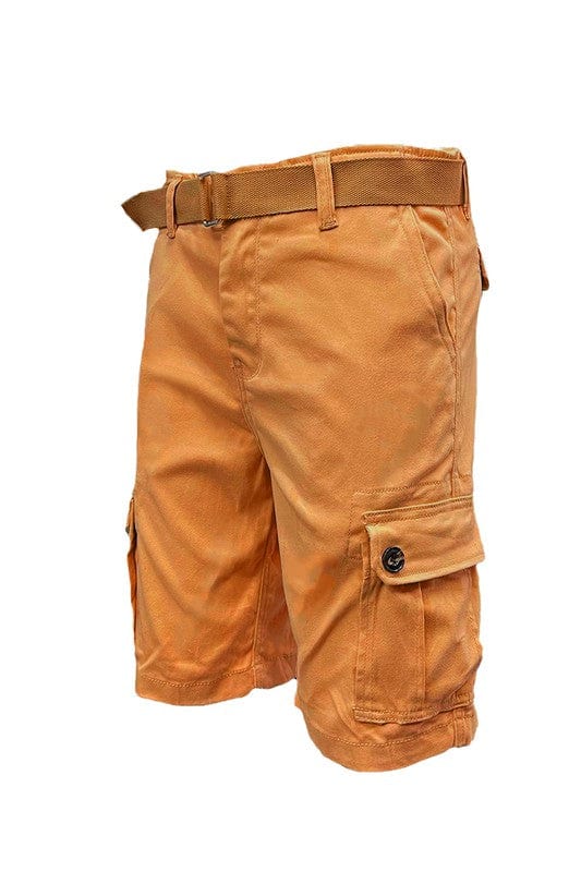 Weiv Mens Belted Cargo Shorts with Belt WEIV RUST / 2XL