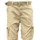 Weiv Mens Belted Cargo Shorts with Belt WEIV