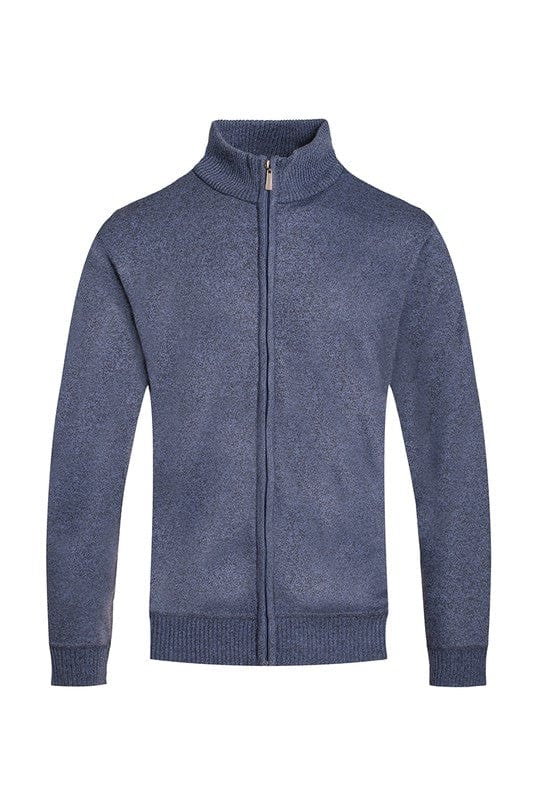 Weiv Mens Solid Full Zip Sweater WEIV